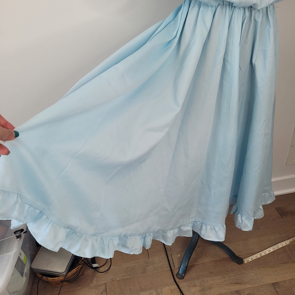 Light Blue Women’s Ruffled Midi Dress - Picture 10 of 11